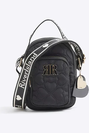 River Island Girls Nylon Heart Quilt Cross Body Bag