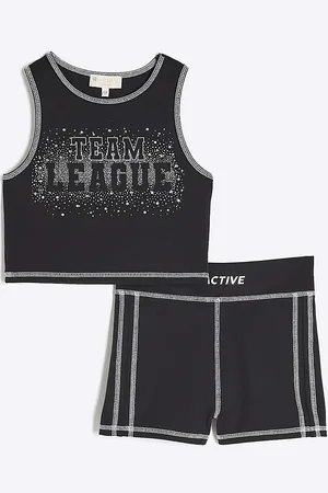 River Island Girls Ri Active Crop Top & Shorts Set