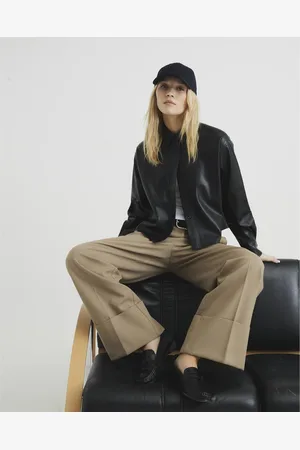 River Island Womens Faux Leather Boxy Shirt