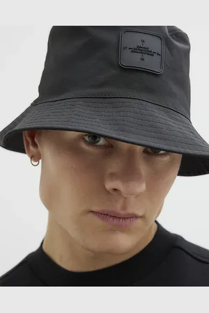 River Island Mens Nylon Badge Bucket Hat