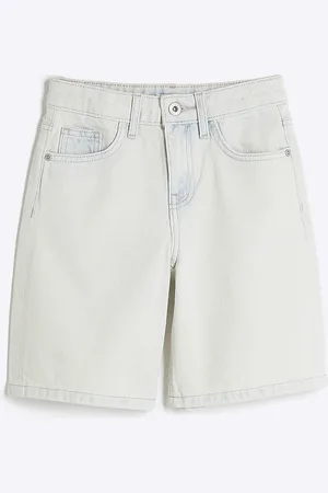 River Island Girls Denim Bleached Jorts