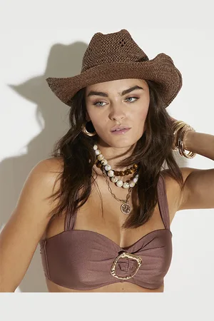 River Island Womens Straw Stetson Cowboy Hat