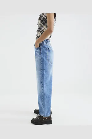 River Island Womens Elasticated Barrel Leg Jeans