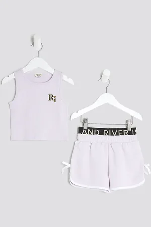 River Island Mini Girls Ri Runner Shorts Set