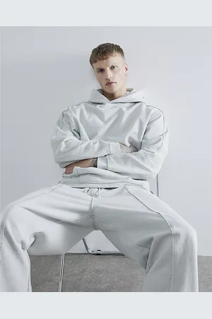 River Island Mens Oversized Long Sleeve Washed Hoodie