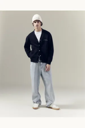 River Island Mens Long Sleeve Baseball Cardigan