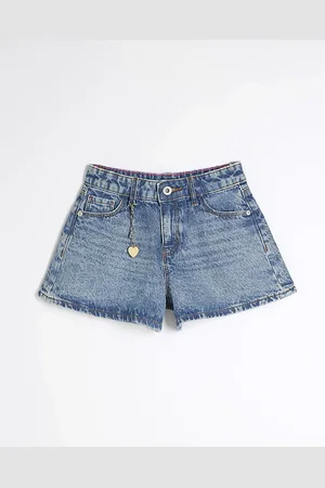 River Island Girls Denim Charm Shorts