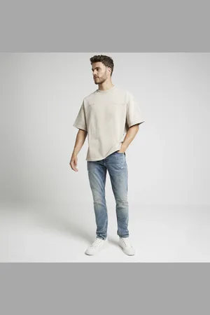 River Island Mens Skinny Fit Ripped Jeans
