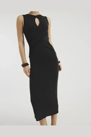 River Island Womens Sleeveless Cut Out Midi Dress