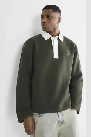 River Island Mens Regular Fit Rugby Embroidery Sweatshirt