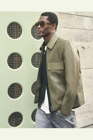 River Island Mens Faux Leather Jacket
