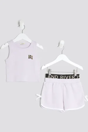 River Island Mini Girls Ri Runner Shorts Set