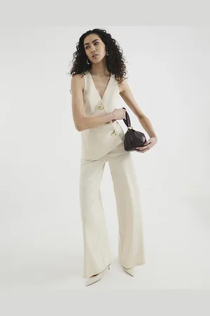 River Island Womens Asymmetric Waistcoat Hybrid Jumpsuit