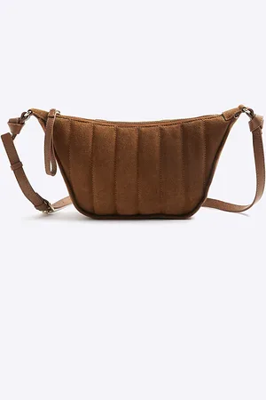 River Island Womens Suede Quilted Cross Body Bag