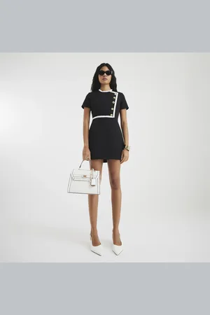River Island Womens Contrast Tipped Mini Shift Dress