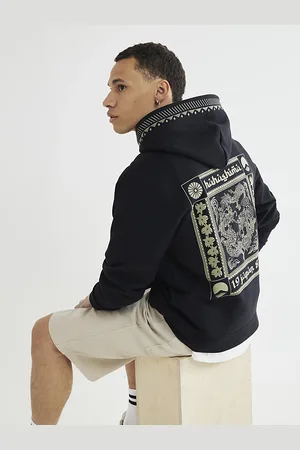 River Island Mens Regular Fit Beasty Embroidery Hoodie