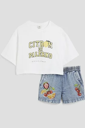 River Island Girls Fruit Short Set
