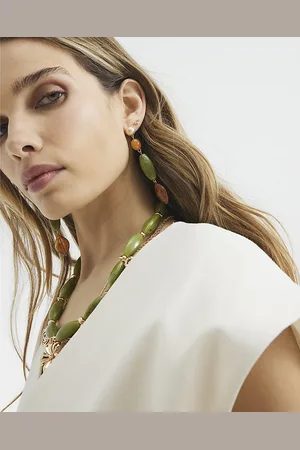 River Island Womens Bead Drop Earrings