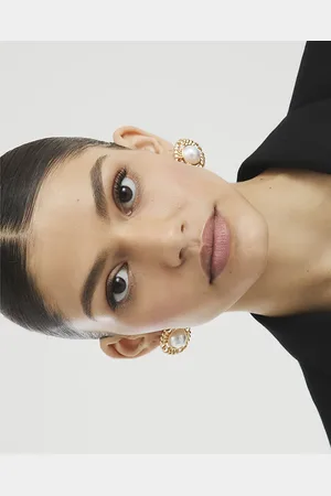 River Island Womens Pearl Vintage Stud Earrings