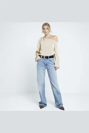 River Island Womens One Shoulder Cuffed Blouse