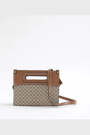 River Island Womens Monogram Grab Cross Body Bag