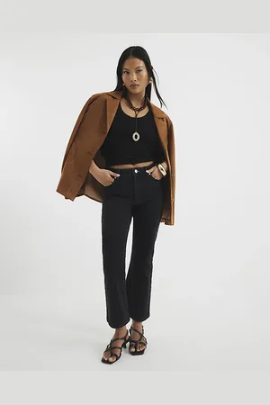 River Island Womens Petite Cropped Bootcut Jeans