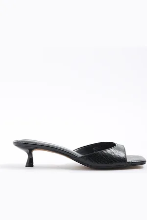 River Island Womens Kitten Heeled Mule Sandals