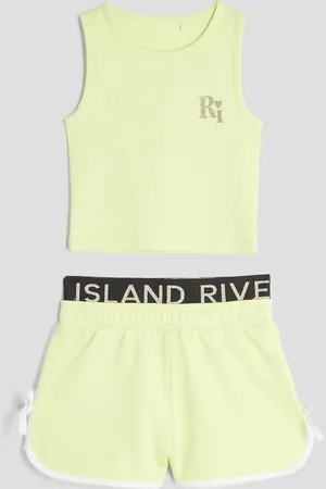 River Island Mini Girls Ri Runner Shorts Set