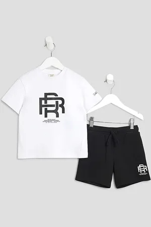 River Island Mini Boys Rr T-Shirt And Shorts Set