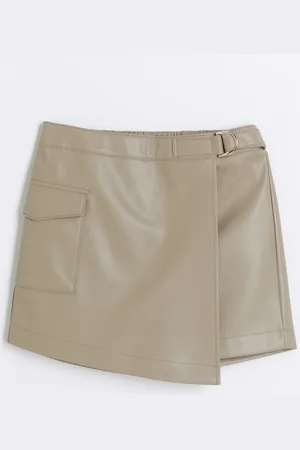 River Island Girls Faux Leather Skort