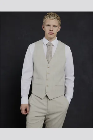River Island Mens Check Slim Waistcoat