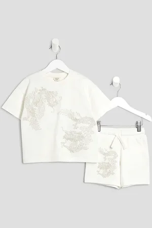 River Island Mini Boys Embroidered T-Shirt Set