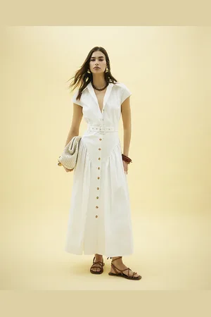 River Island Womens Short Sleeve Belted Midi Shirt Dress