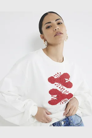 River Island Womens Lobster Beaded Sweatshirt