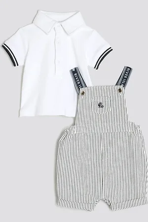 River Island Baby Boys Striped Dungaree Set