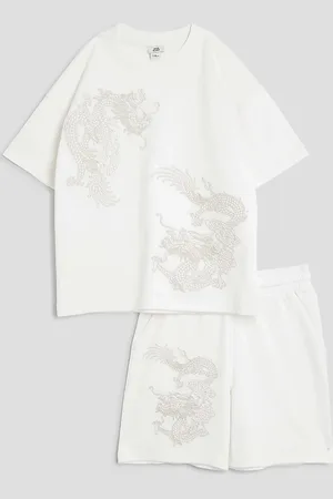 River Island Boys Embroidered T-Shirt Set