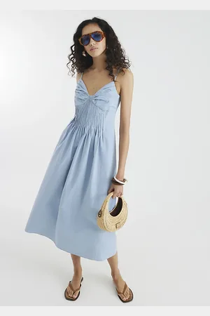 River Island Womens Strappy Pintuck Waist Midi Dress