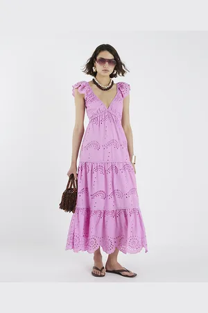River Island Womens Broderie Midi Dress