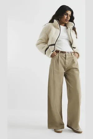River Island Womens Petite Tailored Baggy Jeans