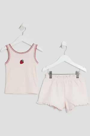 River Island Mini Girls Strawberry Vest & Shorts Set