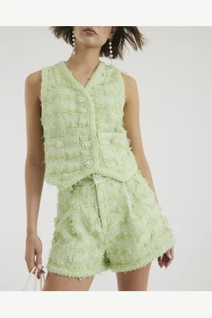 River Island Womens Textured Boucle Waistcoat