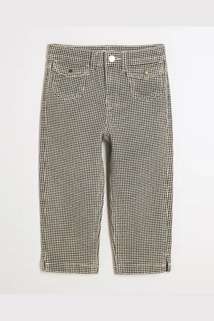River Island Girls Gingham Denim Capri Jeans
