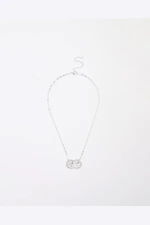 River Island Womens Double Coin Necklace