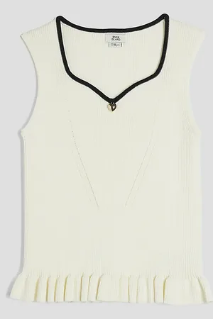 River Island Girls Sleeveless Sweetheart Top