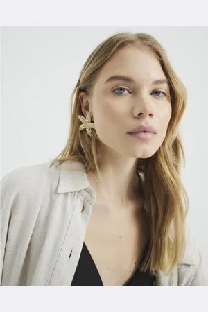 River Island Womens Paved Starfish Stud Earrings