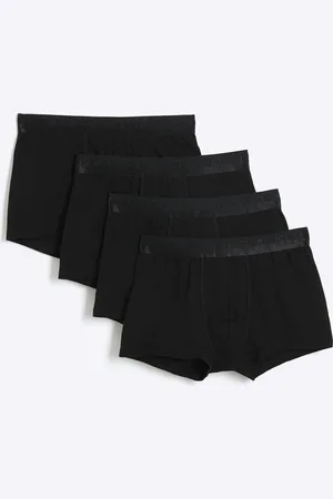 kind society Mens River Island 4 Pack Cotton Stretch Trunks