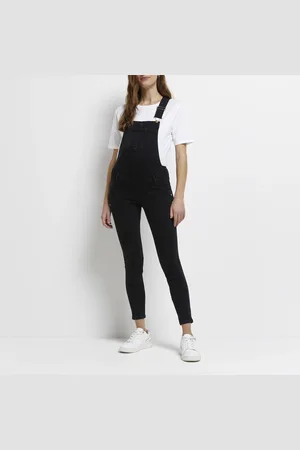 kind society River Island Womens Denim Maternity Dungarees