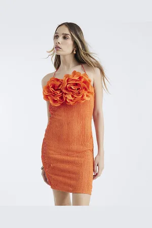River Island Womens Corsage Halter Neck Mini Dress