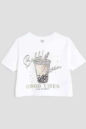 River Island Girls Bubble Queen Crop Top