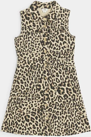 River Island Girls Leopard Print Shirt Dress